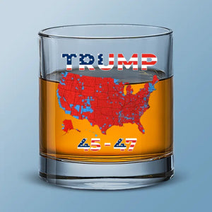 For A Stronger America - US Election Whiskey Glass - Gift For Conservative Supporters