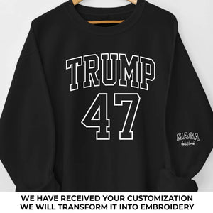 Our President Is Back - US Election Full Embroidered Sweatshirt