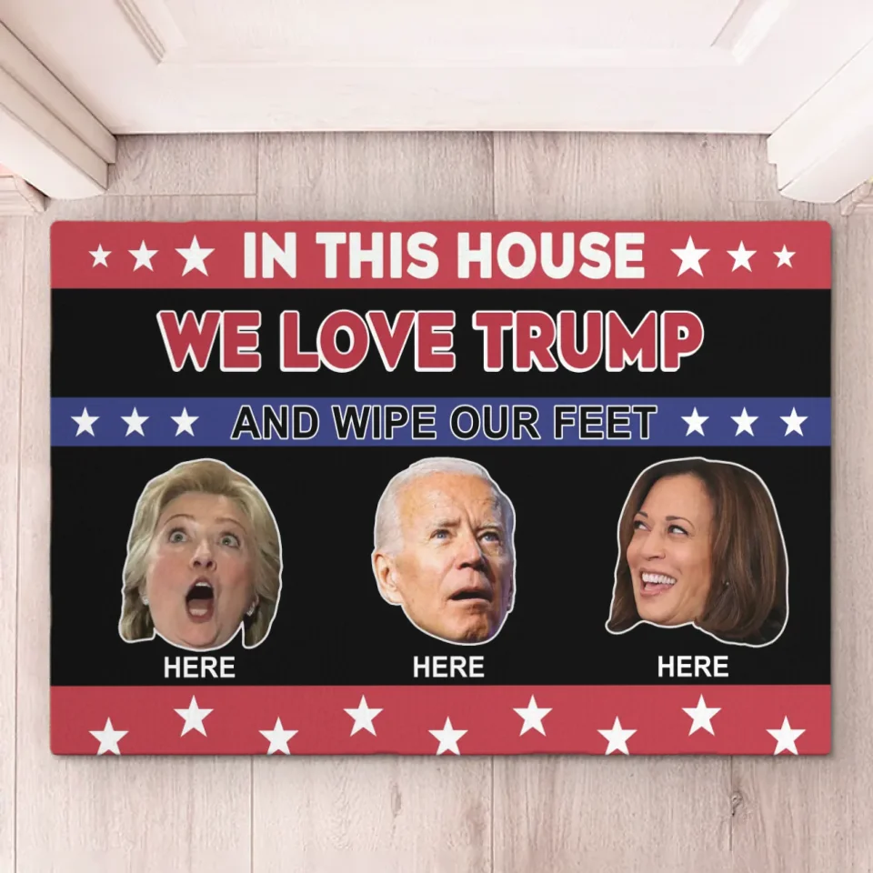 Hold On, Wipe Your Feet First - US Election Home Decor Decorative Mat, House Warming Gift Mat