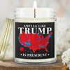 He Won Again - US Election Glass Jar Scented Candle - Gift For Conservative Supporters