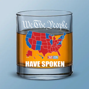 The Voice Of The People Is The Voice Of The Nation - US Election Whiskey Glass - Christmas Gift For Conservative Supporters