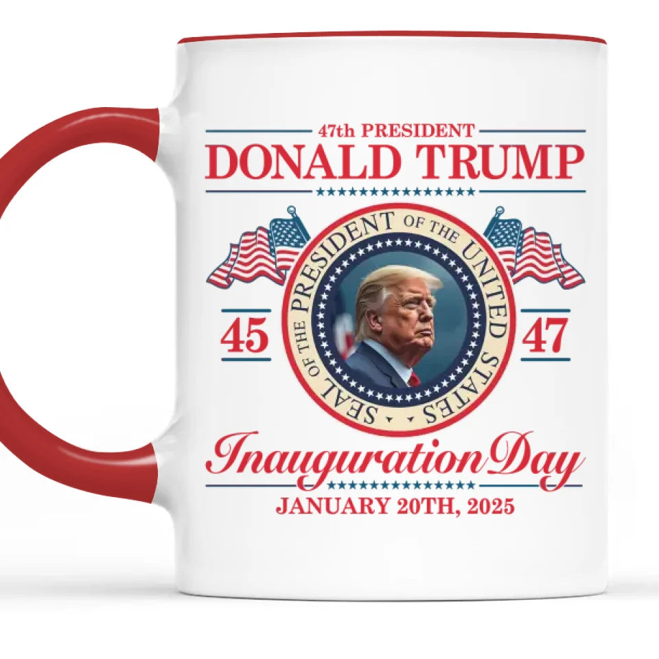 A New Chapter Of America Starts Now - US Elections Accent Mug