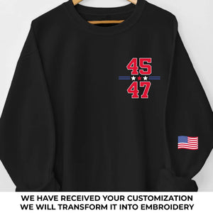 Waiting For His Second Presidency - US Election Full Embroidered Sweatshirt