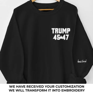 True President Of America - US Election Full Embroidered Sweatshirt