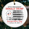Secure Our Borders, Defend Our Values - US Election Ceramic Round Shaped Ornament - Gift For Conservative Supporters