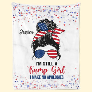 We Make History, Not Apologies - US Election Blanket - Gift For Best Friends, BFF, Sisters