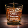 The 47th President - US Election Square Whiskey Glass - Gift For Conservative Supporters