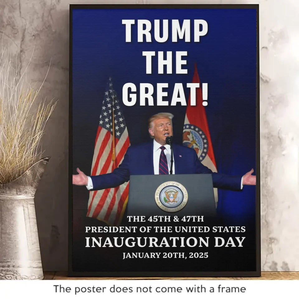 The Time Is Now, He's Back - US Patriotic Pride Vertical Poster - Gift For Conservative Supporters
