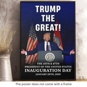 The Time Is Now, He's Back - US Patriotic Pride Vertical Poster - Gift For Conservative Supporters