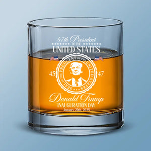 The Best President Of America - US Patriotic Pride Whiskey Glass - Gift For Conservative Supporters