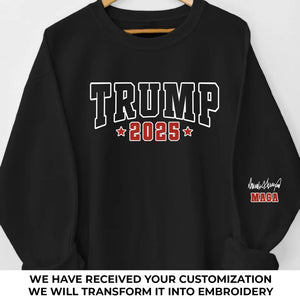 Stronger And More Powerful, That's Our New President - US Patriotic Pride Full Embroidered Sweatshirt