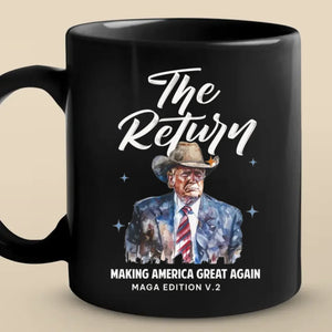 The Return Of Super President - US Patriotic Pride Black Mug