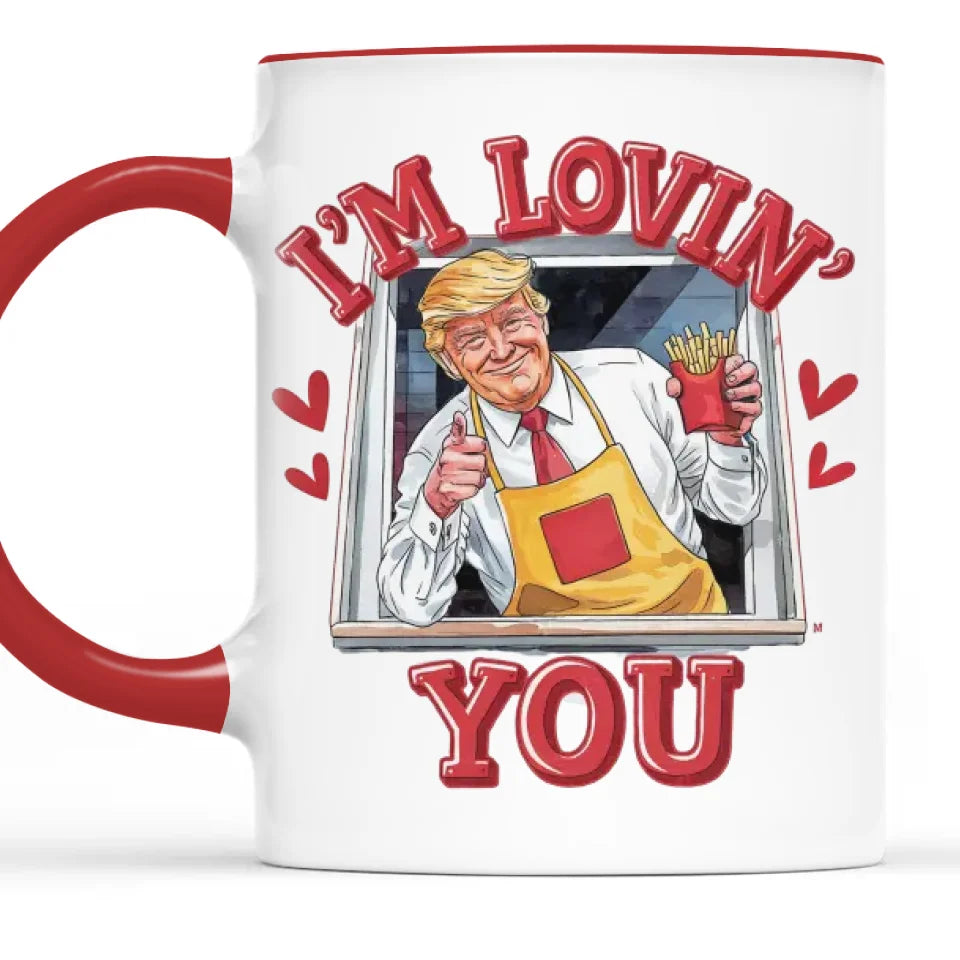 I'm Lovin You - US Patriotic Pride Accent Mug