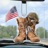 Show Your Pride With Every Drive - US Patriotic Pride Car Ornament - Gift For Conservative Supporters