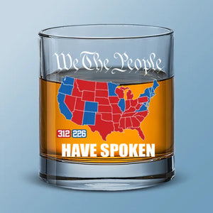 The Voice Of The People Is The Voice Of The Nation - US Election Whiskey Glass - Christmas Gift For Conservative Supporters