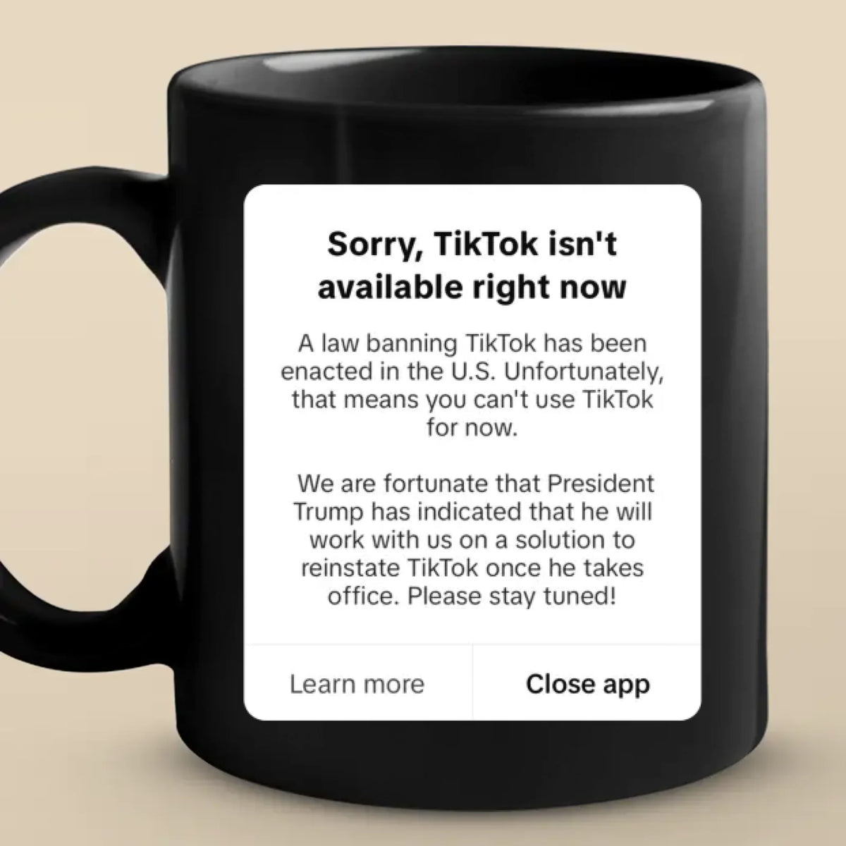 Please Stay Tuned - US Patriotic Pride Black Mug