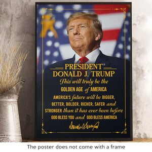 America's Future Will Be Bigger And Greater - US Patriotic Pride Vertical Poster - Gift For Conservative Supporters