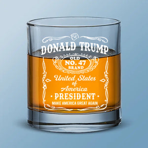 2025 Back In The Saddle - US Patriotic Pride Whiskey Glass - Gift For Conservative Supporters