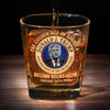 Raise A Glass To The New Era Of America - US Patriotic Pride Square Whiskey Glass - Gift For Conservative Supporters