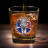 A Great Gift For Supporters Of Freedom - US Patriotic Pride Square Whiskey Glass - Gift For Conservative Supporters