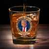 Show Your Support For American Values - US Patriotic Pride Square Whiskey Glass - Gift For Conservative Supporters