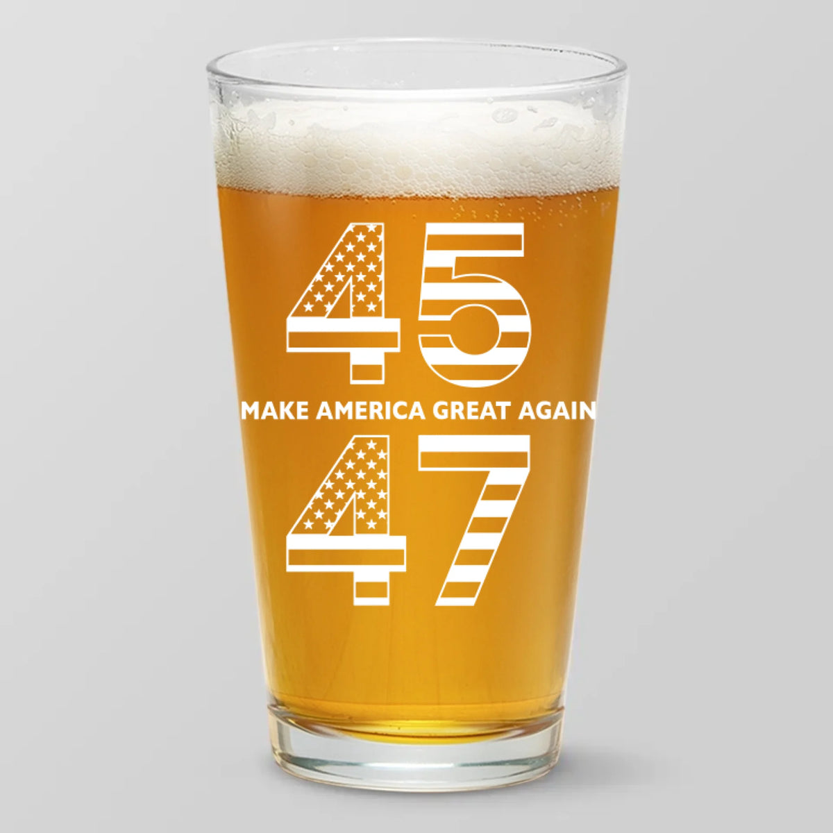 The Power Of The People - US Patriotic Pride Beer Glass