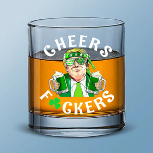 Drink Up, Victory Awaits - US Patriotic Pride Whiskey Glass - Gift For Conservative Supporters