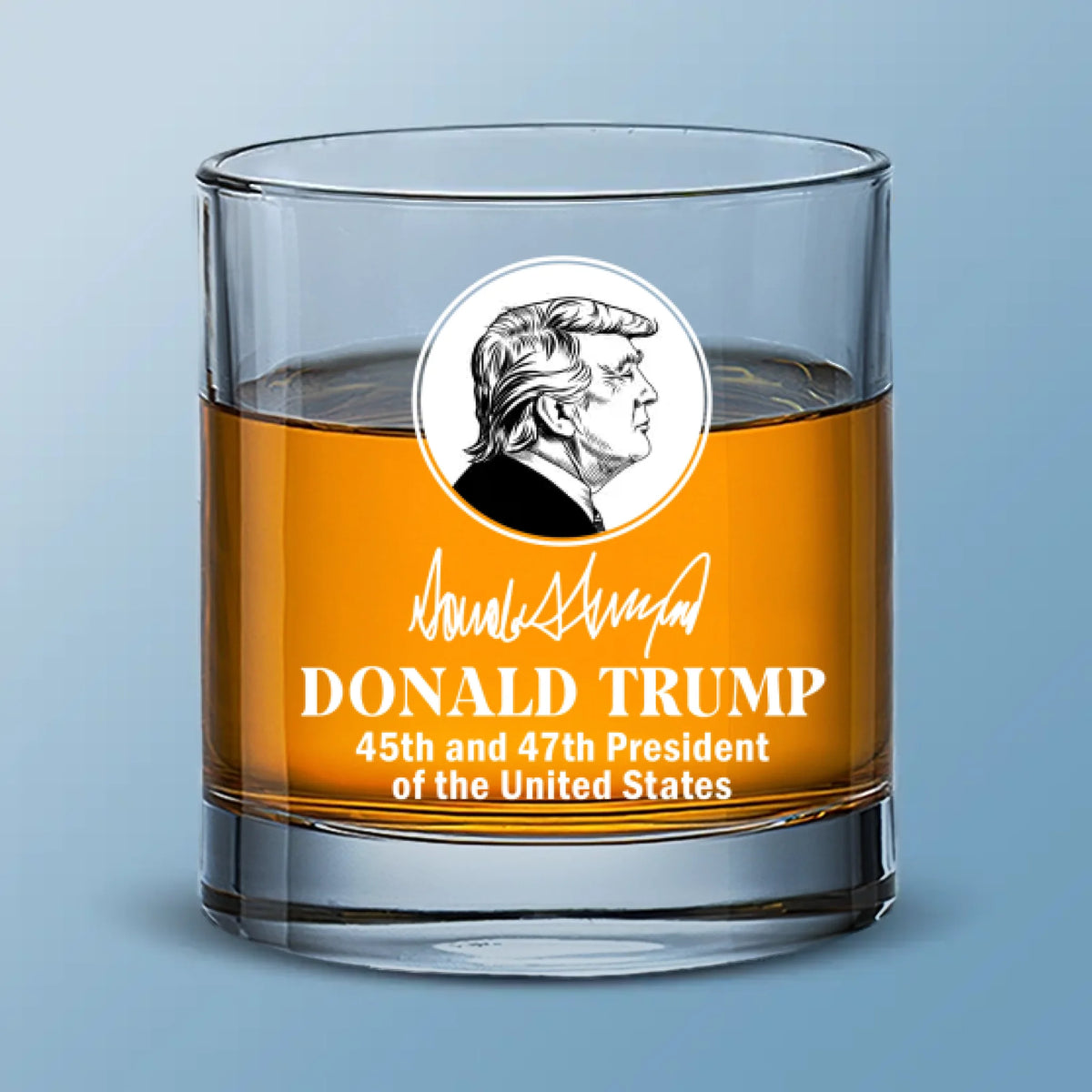 Making History, Defining The Future - US Patriotic Pride Whiskey Glass - Gift For Conservative Supporters