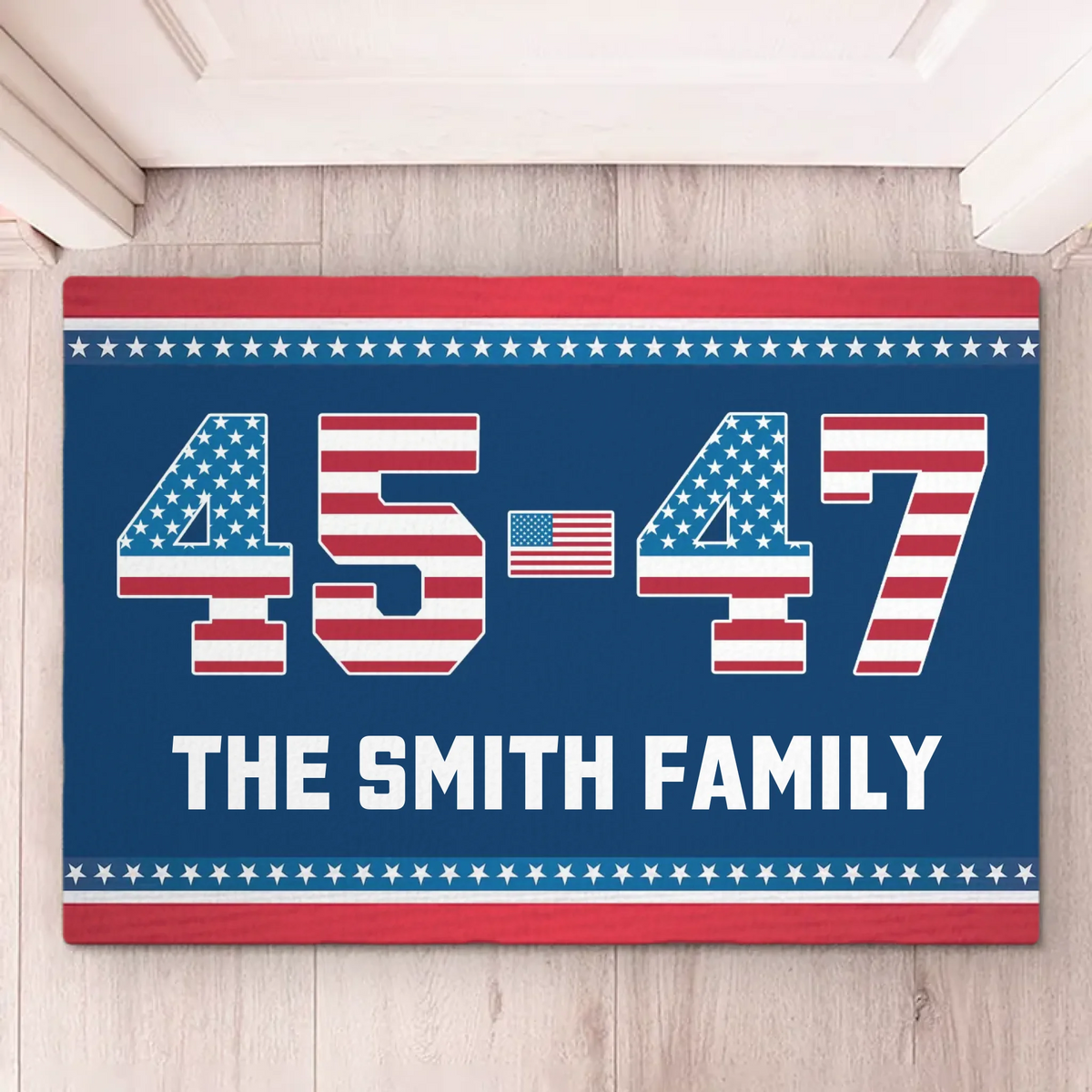 Victory Belongs To The Most Persevering - US Patriotic Pride Home Decor Decorative Mat, House Warming Gift Mat