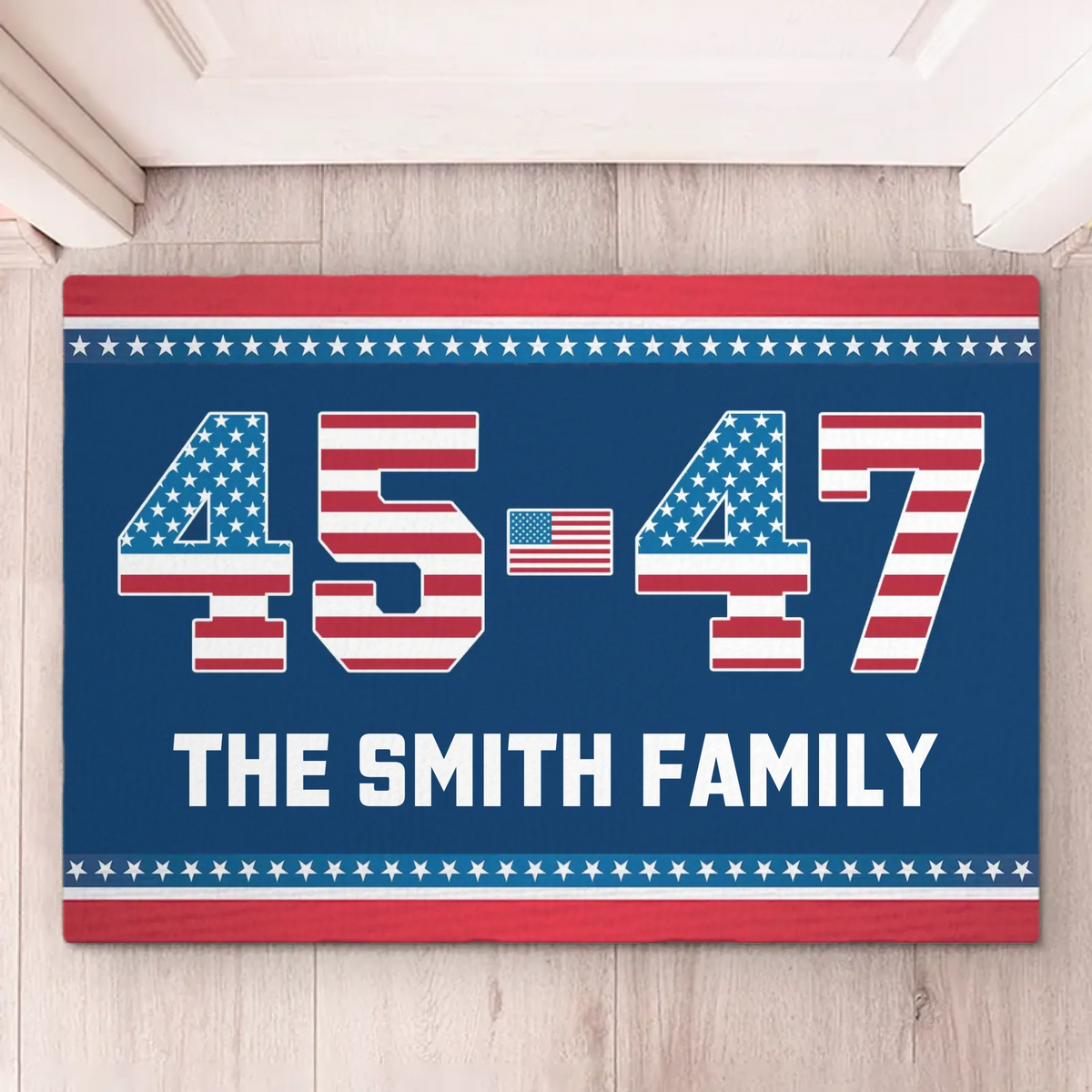 Victory Belongs To The Most Persevering - US Patriotic Pride Home Decor Decorative Mat, House Warming Gift Mat