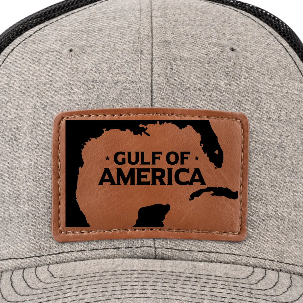 Land Of The Brave - US Patriotic Pride Leather Patch Hat - Gift For Conservative Supporters
