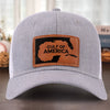 Land Of The Brave - US Patriotic Pride Leather Patch Hat - Gift For Conservative Supporters