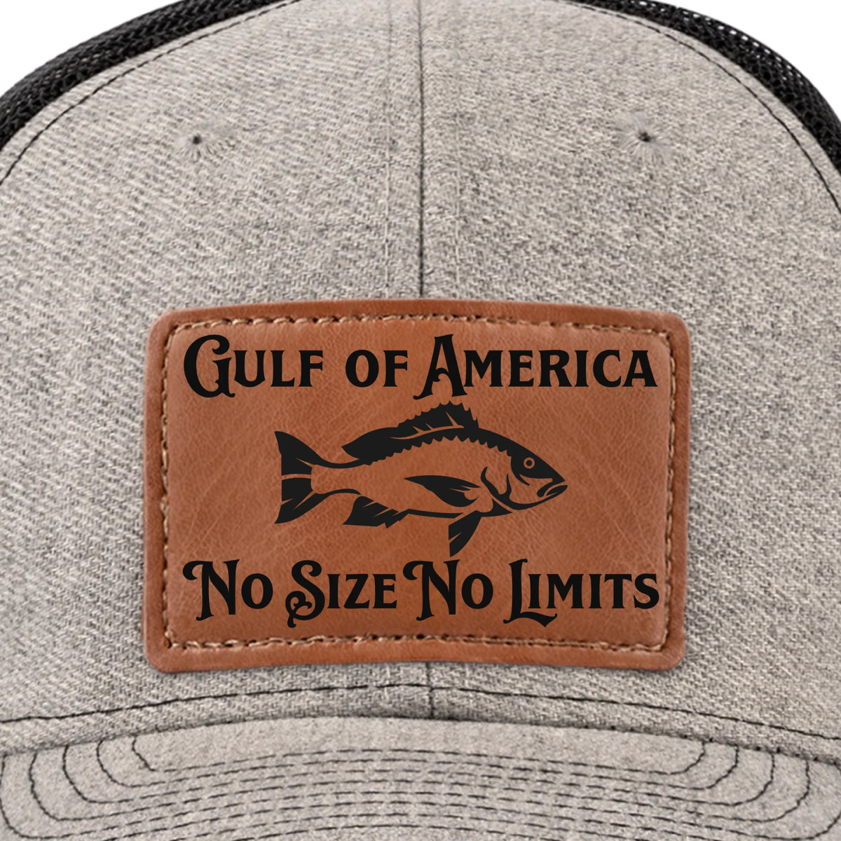 No Size No Limits - US Patriotic Pride Leather Patch Hat - Gift For Conservative Supporters