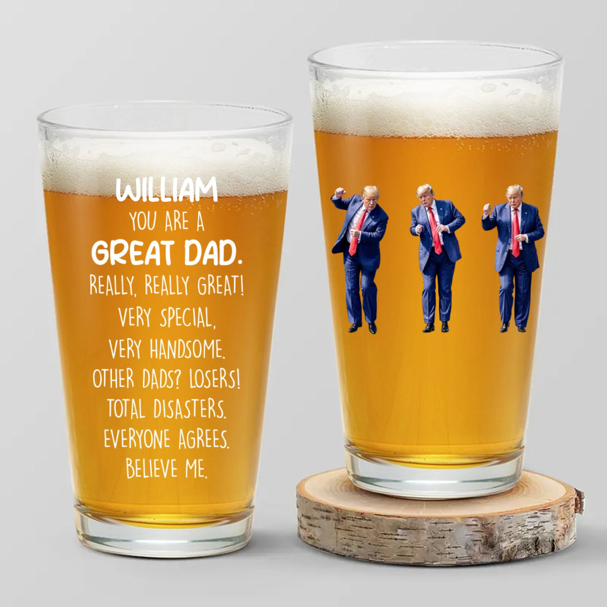 Total Disasters - US Patriotic Pride Beer Glass