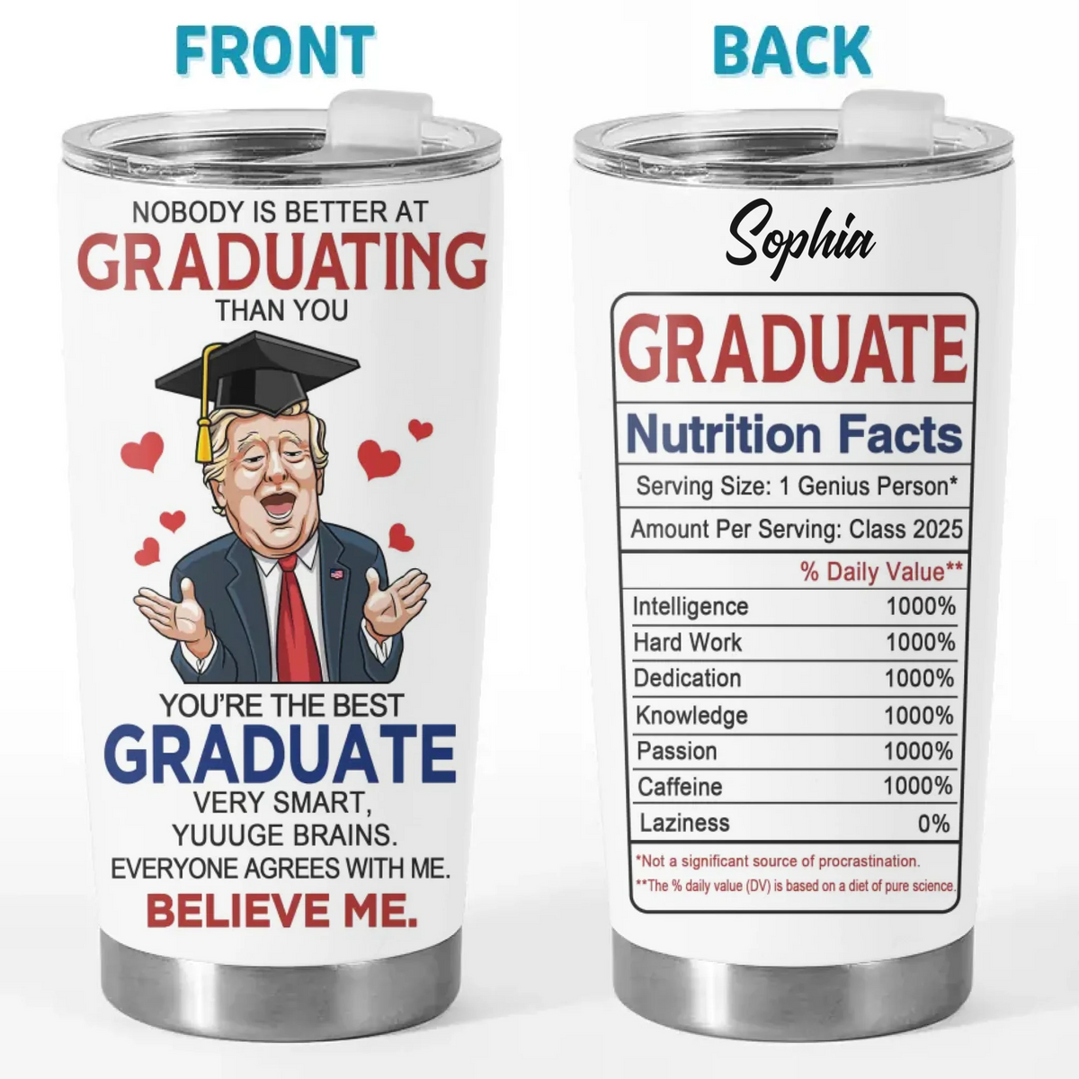 Graduated With Honors, Like A Boss - US Patriotic Pride 20oz Tumbler