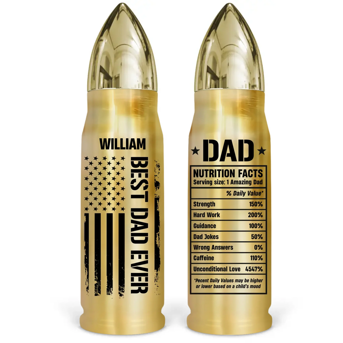 No Nutrition Label Needed - US Patriotic Pride Bullet Tumbler