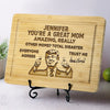 You're Always The Greatest One - US Patriotic Pride Engraved Wooden Cutting Board