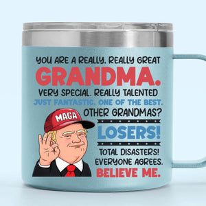 You're The Greatest, People Have To Admit It - US Patriotic Pride 14oz Stainless Steel Tumbler With Handle