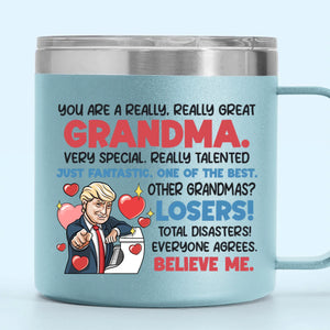 Trust Me, You Deserve This Award - US Patriotic Pride 14oz Stainless Steel Tumbler With Handle