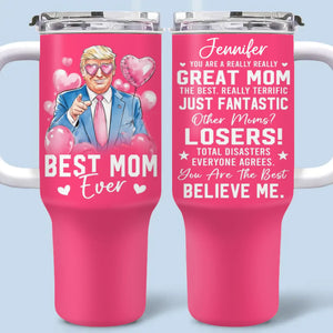 Best One Ever - US Patriotic Pride 40 Oz Stainless Steel Tumbler With Handle