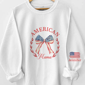 Cool Mom, Hot Takes - US Patriotic Pride Unisex Sweatshirt, Hoodie With Design On Sleeve
