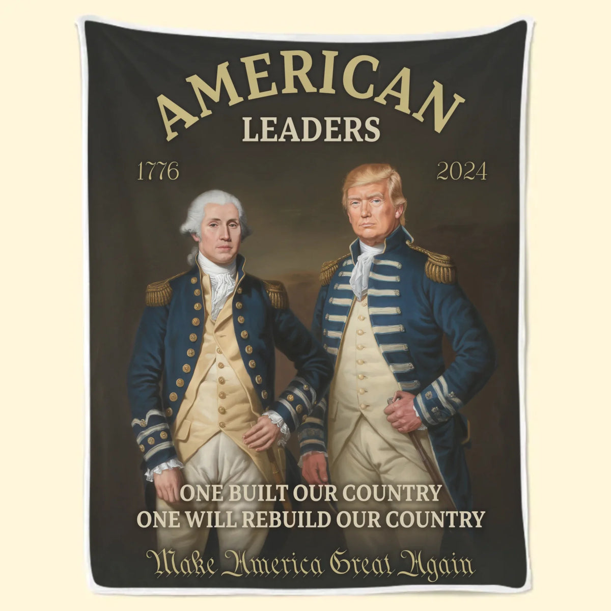 Lead With Fire, Rule With Vision - US Patriotic Pride Blanket