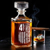 Born Free, Never Filtered - US Patriotic Pride Glass Whiskey Bottle