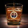 45 Earned It, 47 Sealed It - US Patriotic Pride Square Whiskey Glass - Gift For Conservative Supporters