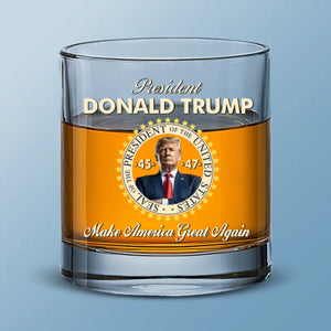 Stronger, Smarter, Forty-Seven - US Patriotic Pride Whiskey Glass - Gift For Conservative Supporters