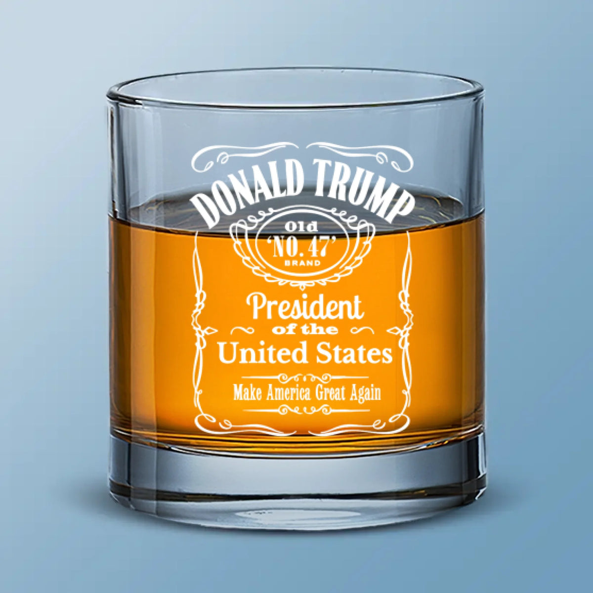 The Comeback No One Could Stop - US Patriotic Pride Whiskey Glass - Gift For Conservative Supporters