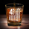 Built Different, Twice Elected - US Patriotic Pride Square Whiskey Glass - Gift For Conservative Supporters