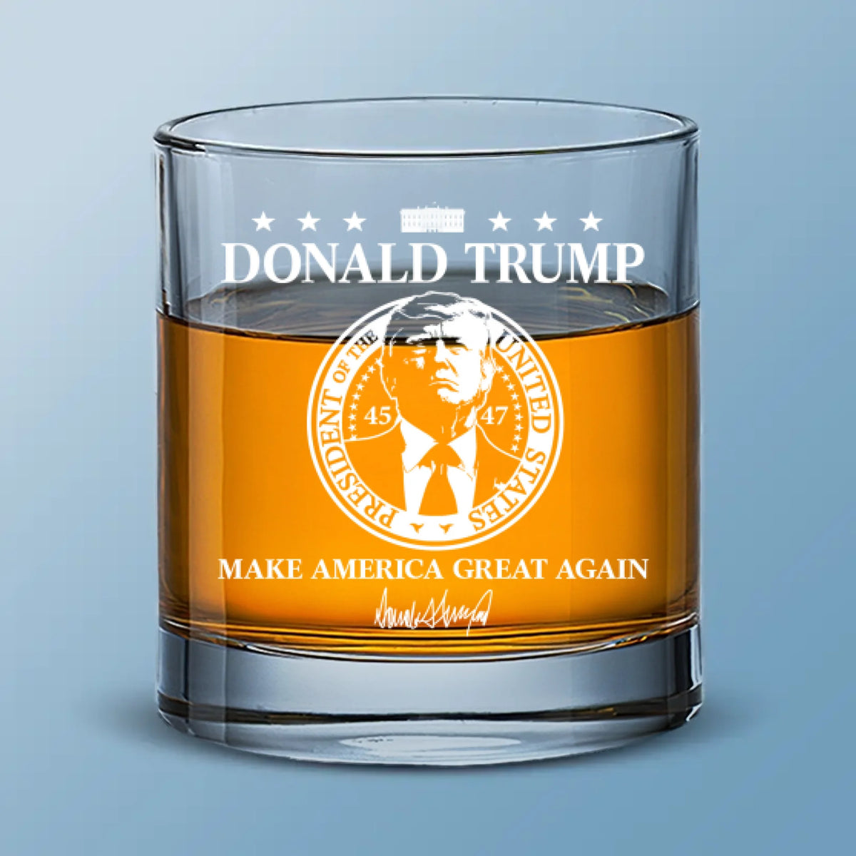 One Term Wasn’t Enough For The Storm - US Patriotic Pride Whiskey Glass - Gift For Conservative Supporters