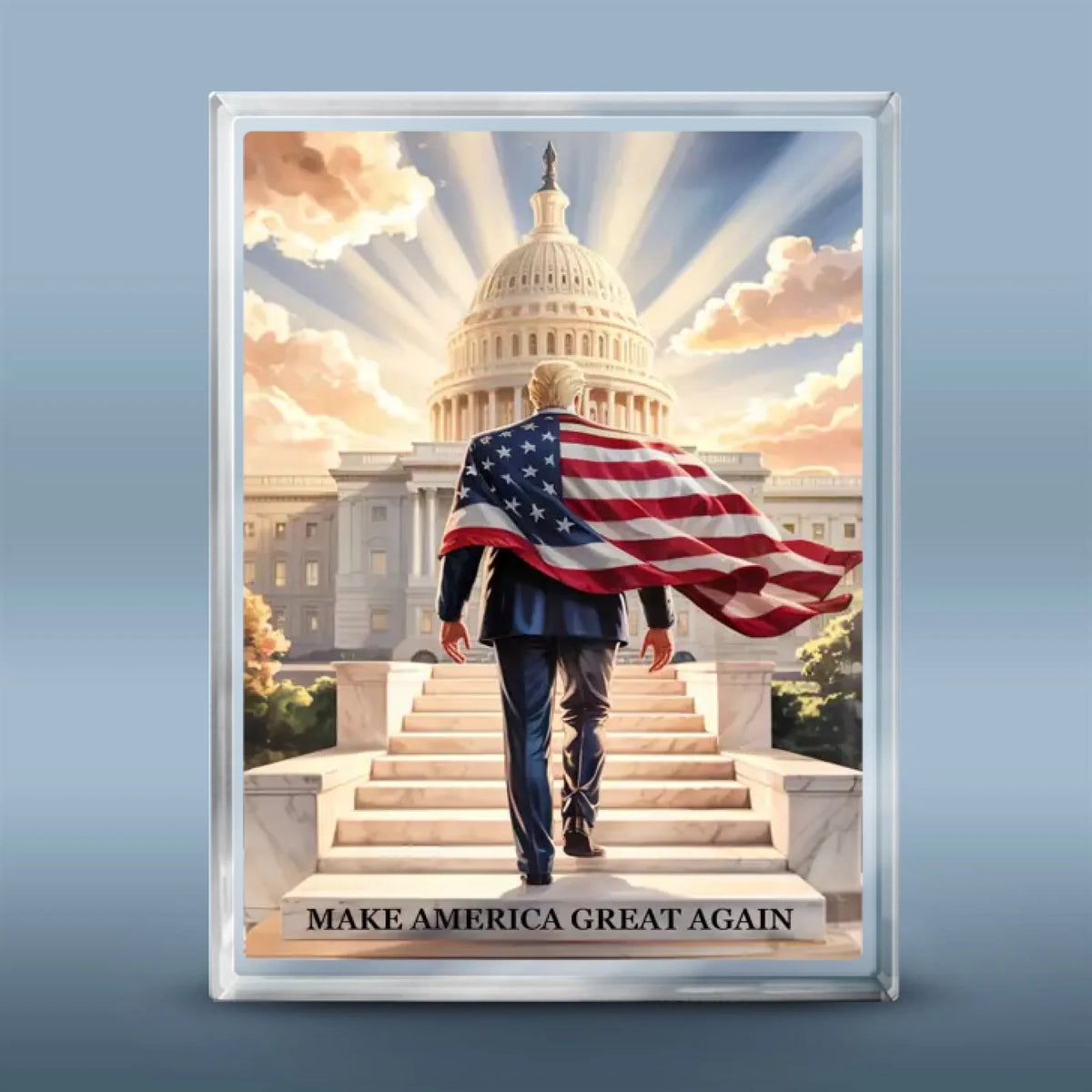 The Hero Of America - US Patriotic Pride Rectangle Shaped Acrylic Plaque - Gift For Conservative Supporters