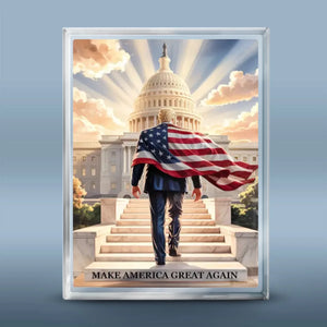 The Hero Of America - US Patriotic Pride Rectangle Shaped Acrylic Plaque - Gift For Conservative Supporters